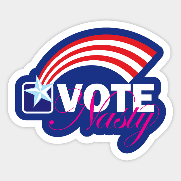 Star Spangled right to VOTE Nasty reversed Sticker by PeregrinusCreative